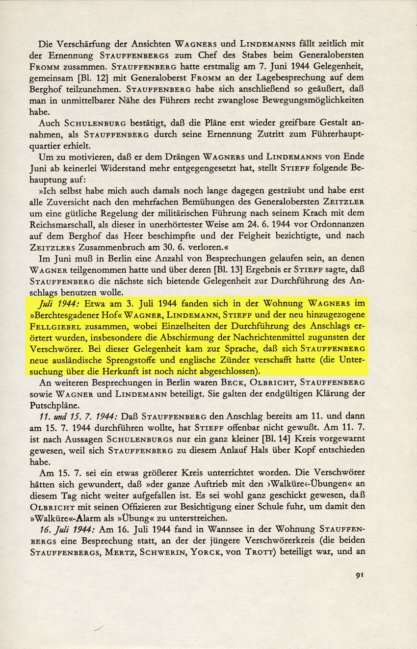 Kaltenbrunner an Bormann betreffend Einbindung Fellgiebels in die Planung zum 20. Juli, 28. Juli 1944