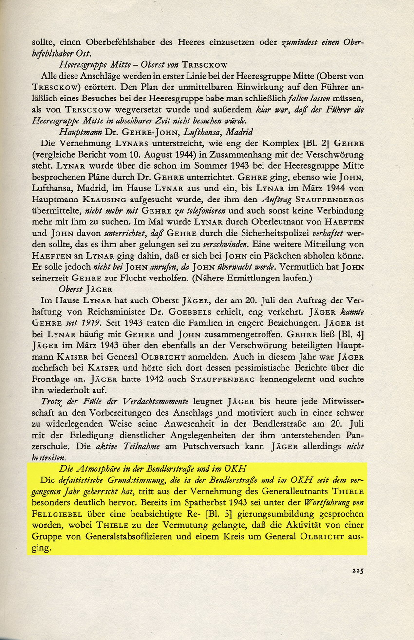 Kaltenbrunner an Bormann betreffend Fellgiebels Kritik an der militärischen Führung, 15. August 1944