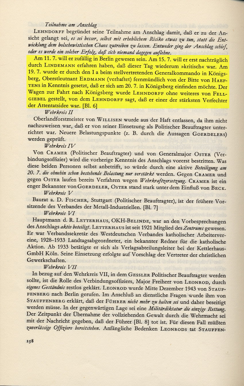 Kaltenbrunner an Bormann betreffend Überzeugung Fellgiebels zum Attentat, 18. August 1944