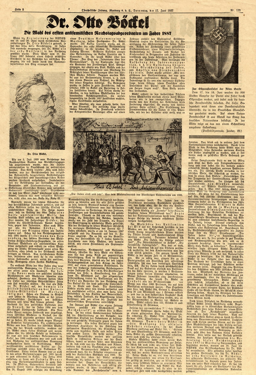 Otto Böckel im Nationalsozialismus, 1937