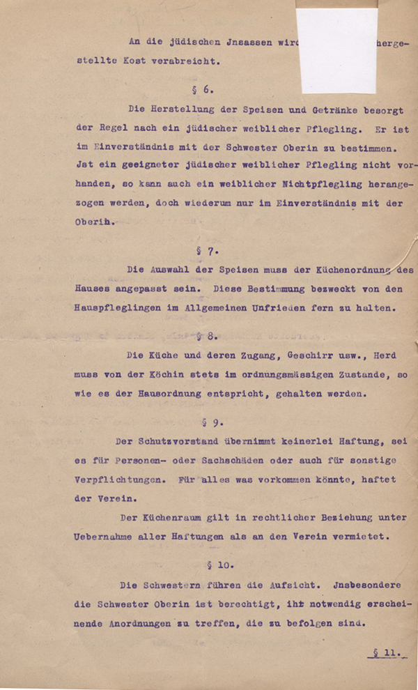 Vertrag zur finanziellen  Absicherung der Einhaltung ritueller Pflichten im Liobasiechenhaus zu Fulda, 12. November 1926