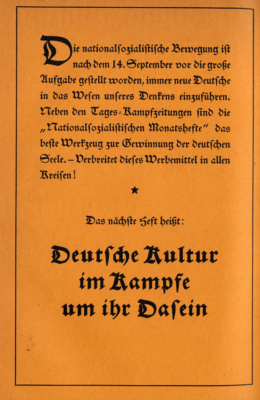 Hans Frank, Der Kampf um deutsches Recht, in: Nationalsozialistische Monatshefte 7, Oktober 1930