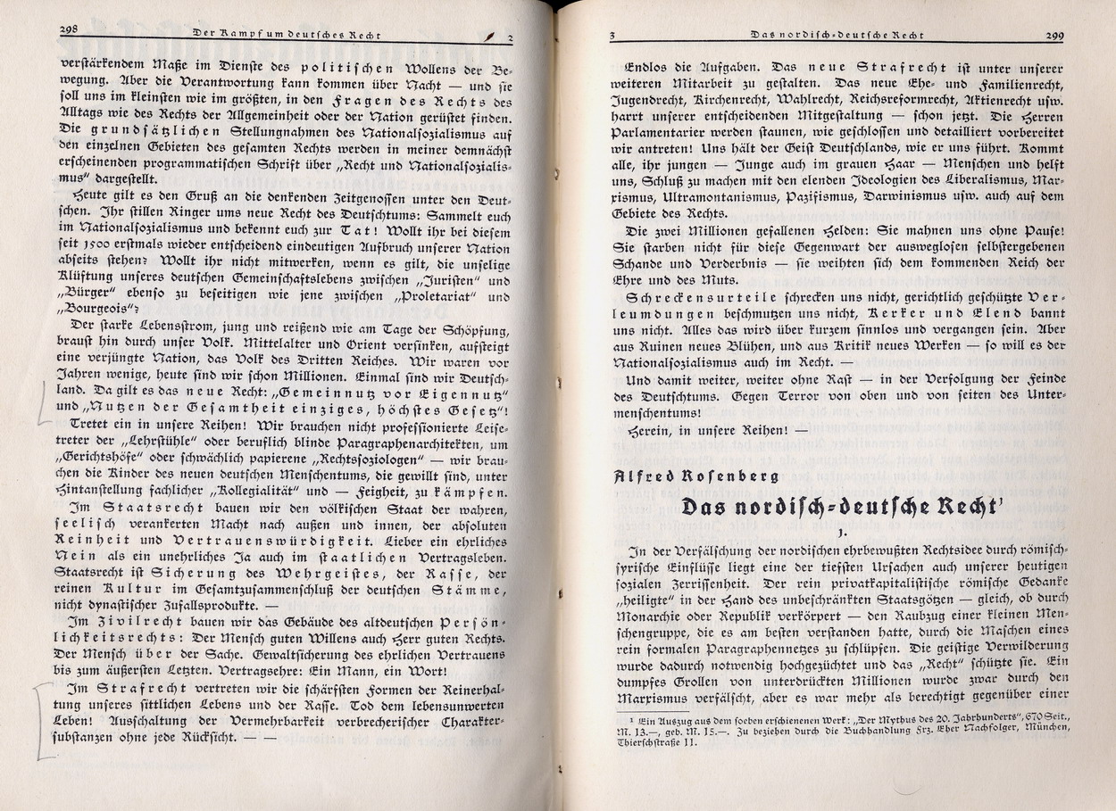 Alfred Rosenberg, Das nordisch-deutsche Recht, in: Nationalsozialistische Monatshefte 7, Oktober 1930