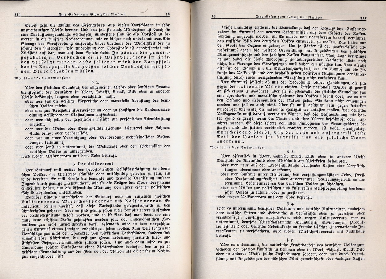 Gerhard L. Binz, Das Gesetz zum Schutz der Nation, in: Nationalsozialistische Monatshefte 7, Oktober 1930