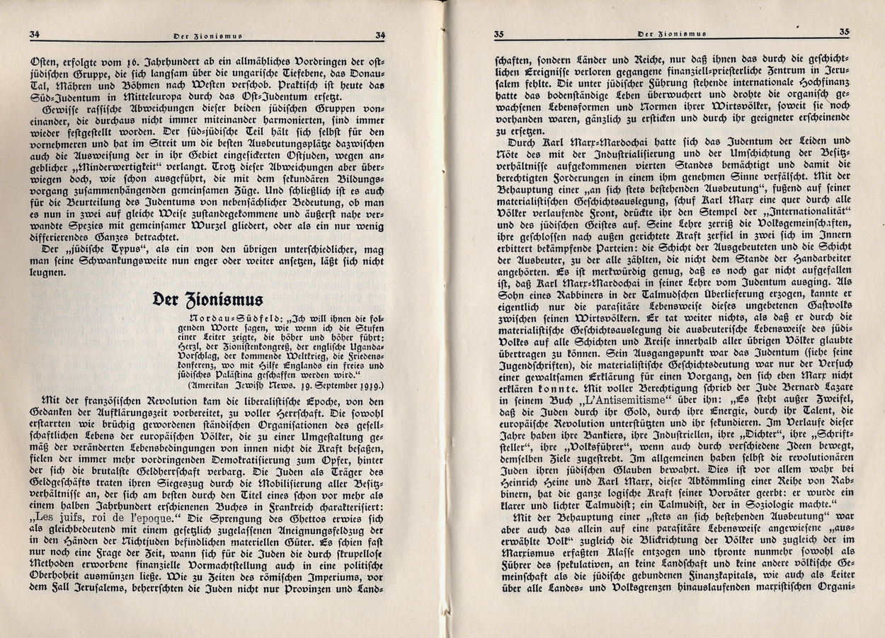 Arno Schickedanz, Ein abschließendes Wort zur Judenfrage in: Nationalsozialistische Monatshefte 34, Januar 1933