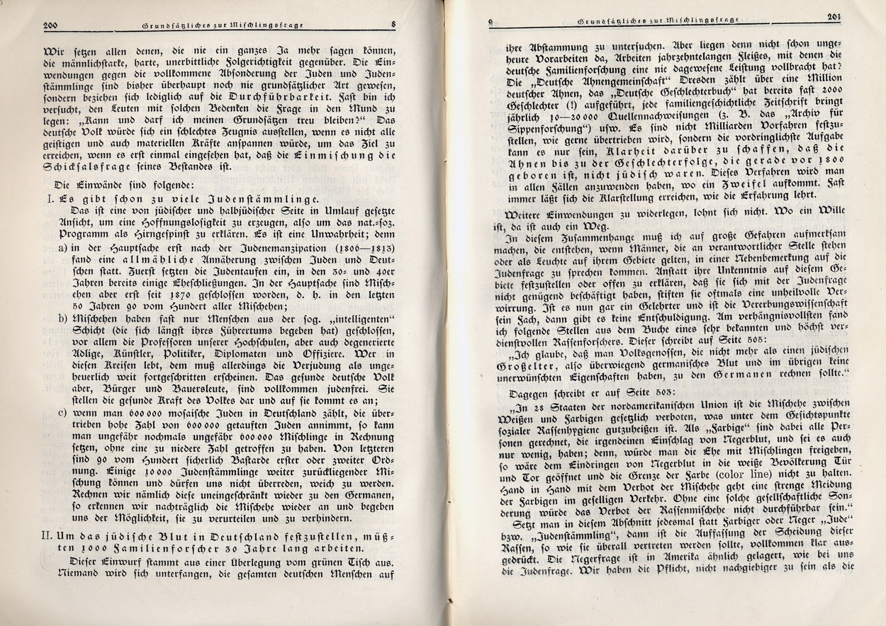 Die Rassenfrage und das neue Reich,  Nationalsozialistische Monatshefte 38, Mai 1933