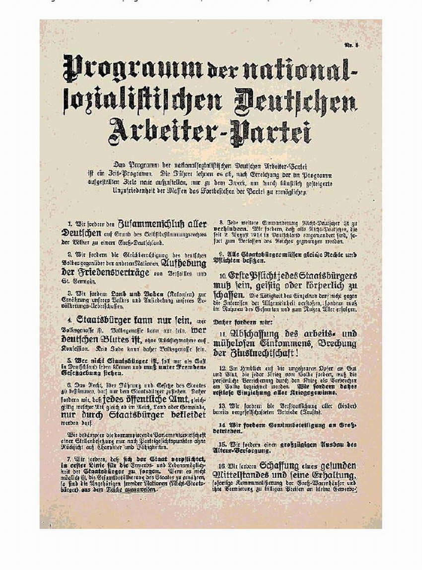 25-Punkte-Programm der NSDAP, Ziffer 4-6,  24. Februar 1920