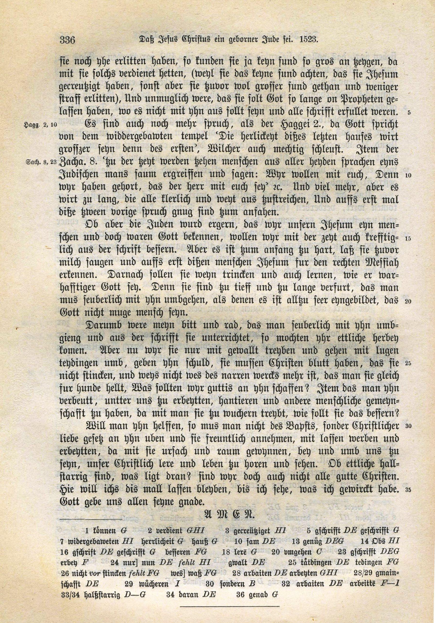 Auszüge aus Martin Luthers "Daß Jesus Christus ein geborener Jude sei", 1523