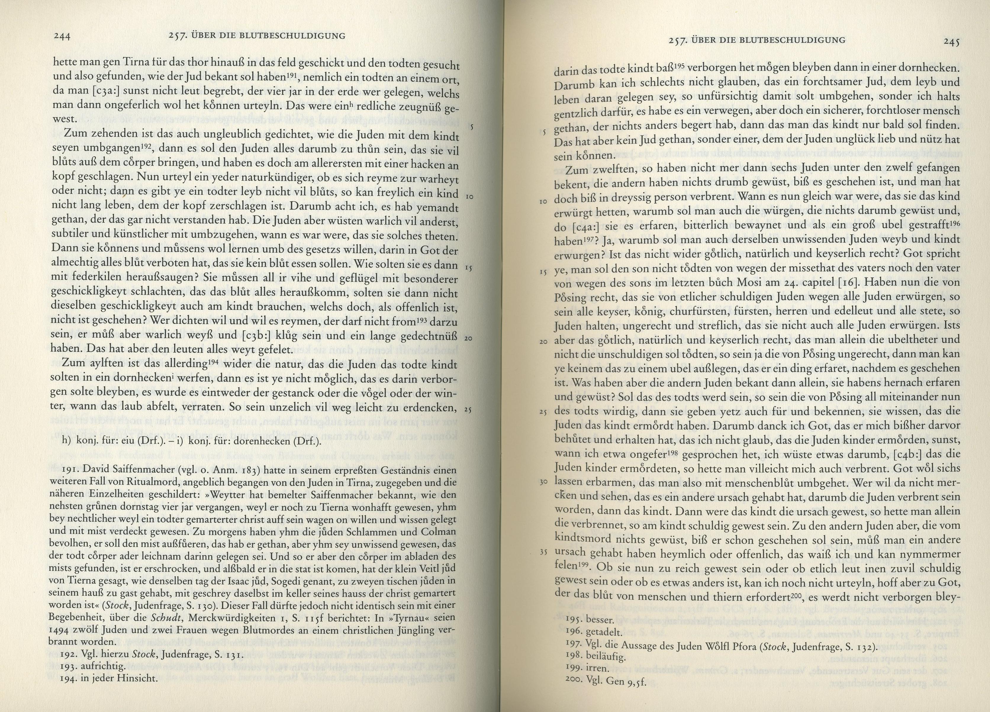 Andreas Osianders Schrift "Ob es war und glaublich sey, daß die Juden der christen kinder heymlich erwürgen und ir blut gebrauchen" 1529/30