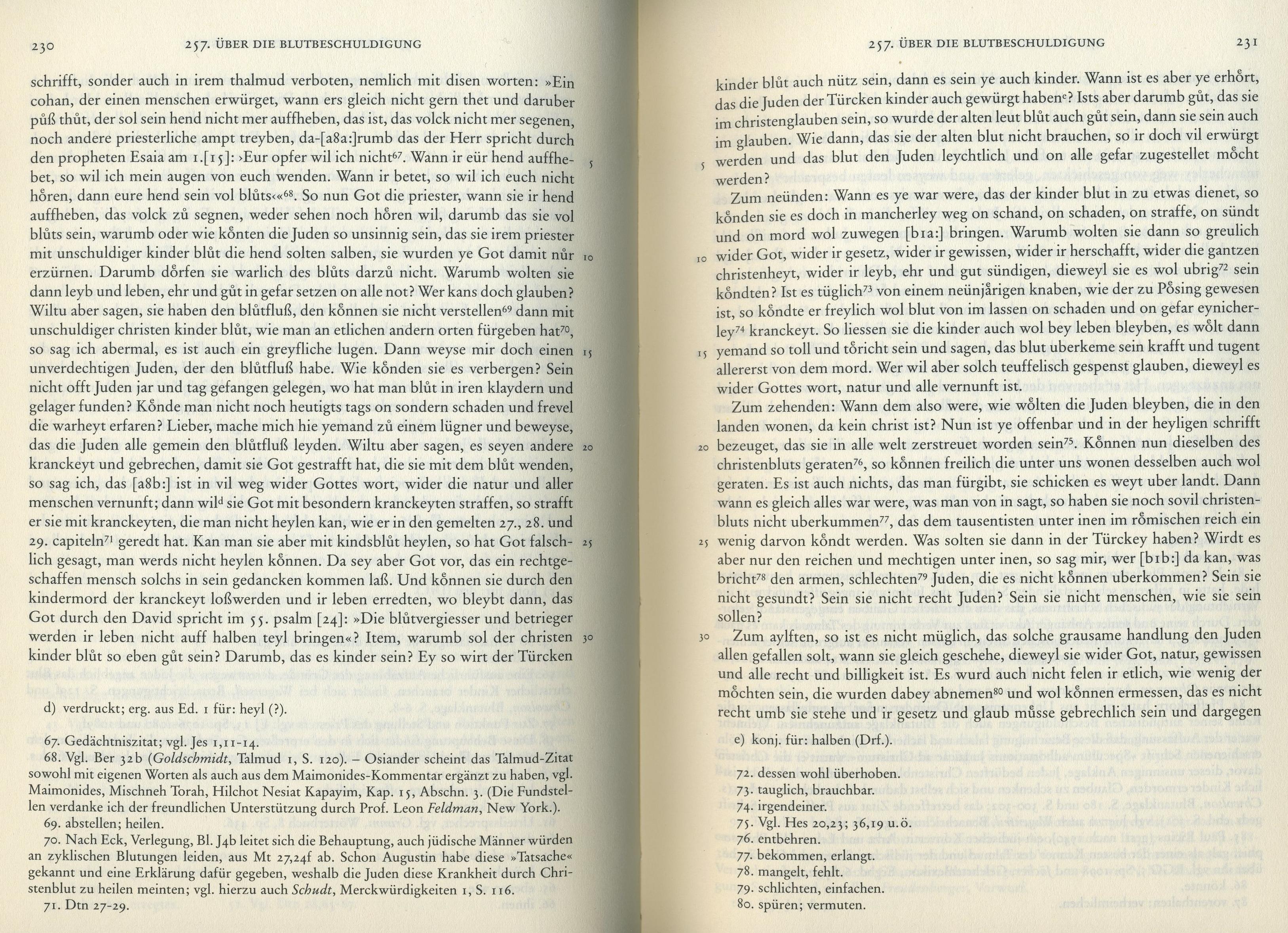 Andreas Osianders Schrift "Ob es war und glaublich sey, daß die Juden der christen kinder heymlich erwürgen und ir blut gebrauchen" 1529/30