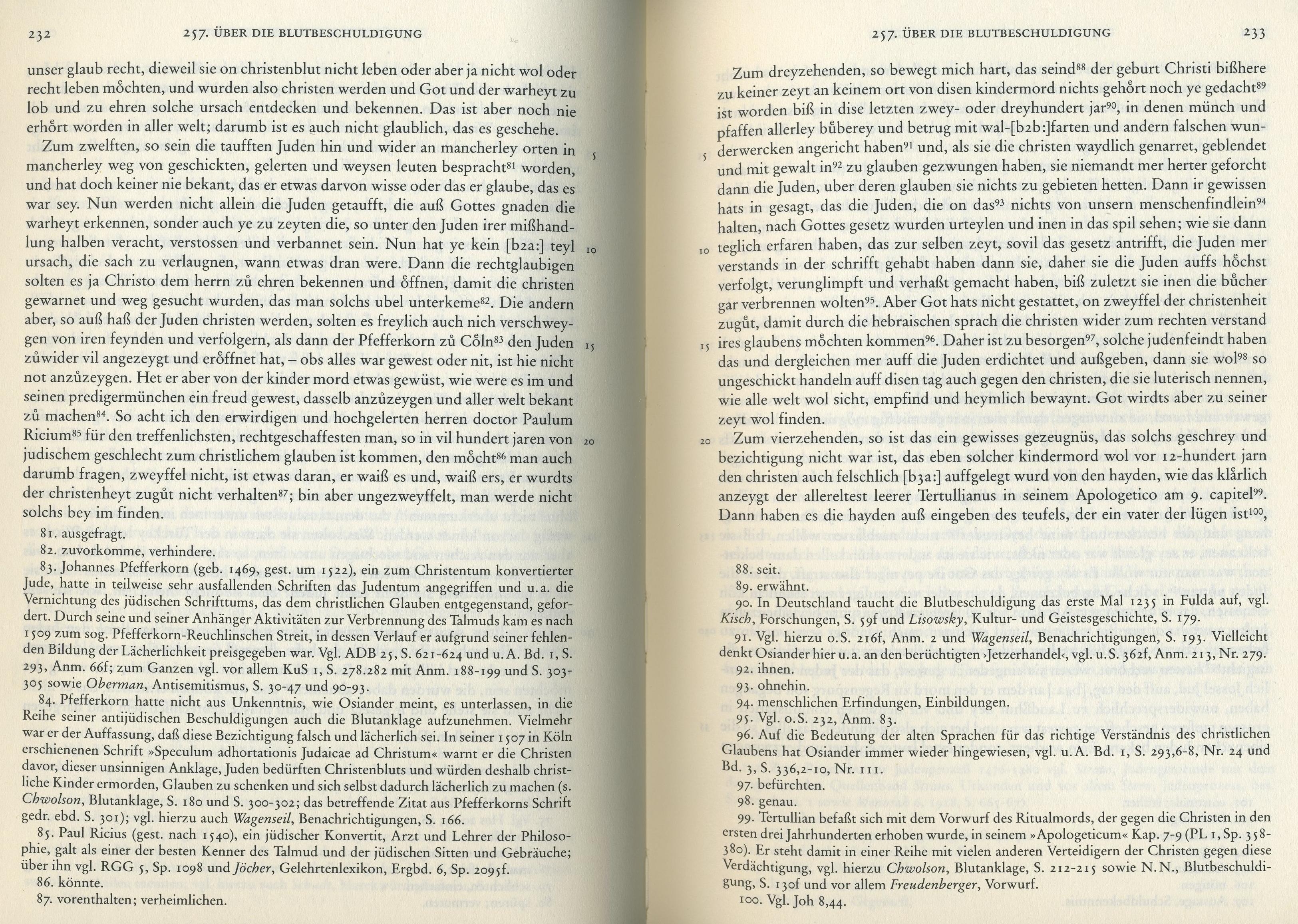 Andreas Osianders Schrift "Ob es war und glaublich sey, daß die Juden der christen kinder heymlich erwürgen und ir blut gebrauchen" 1529/30