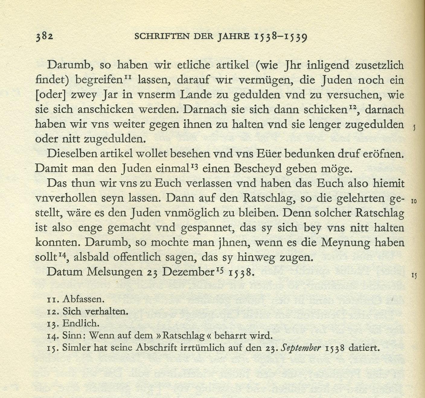 Landgraf Philipp von Hessen schreibt seine Antwort auf den Ratschlag von Bucer und den anderen Gelehrten