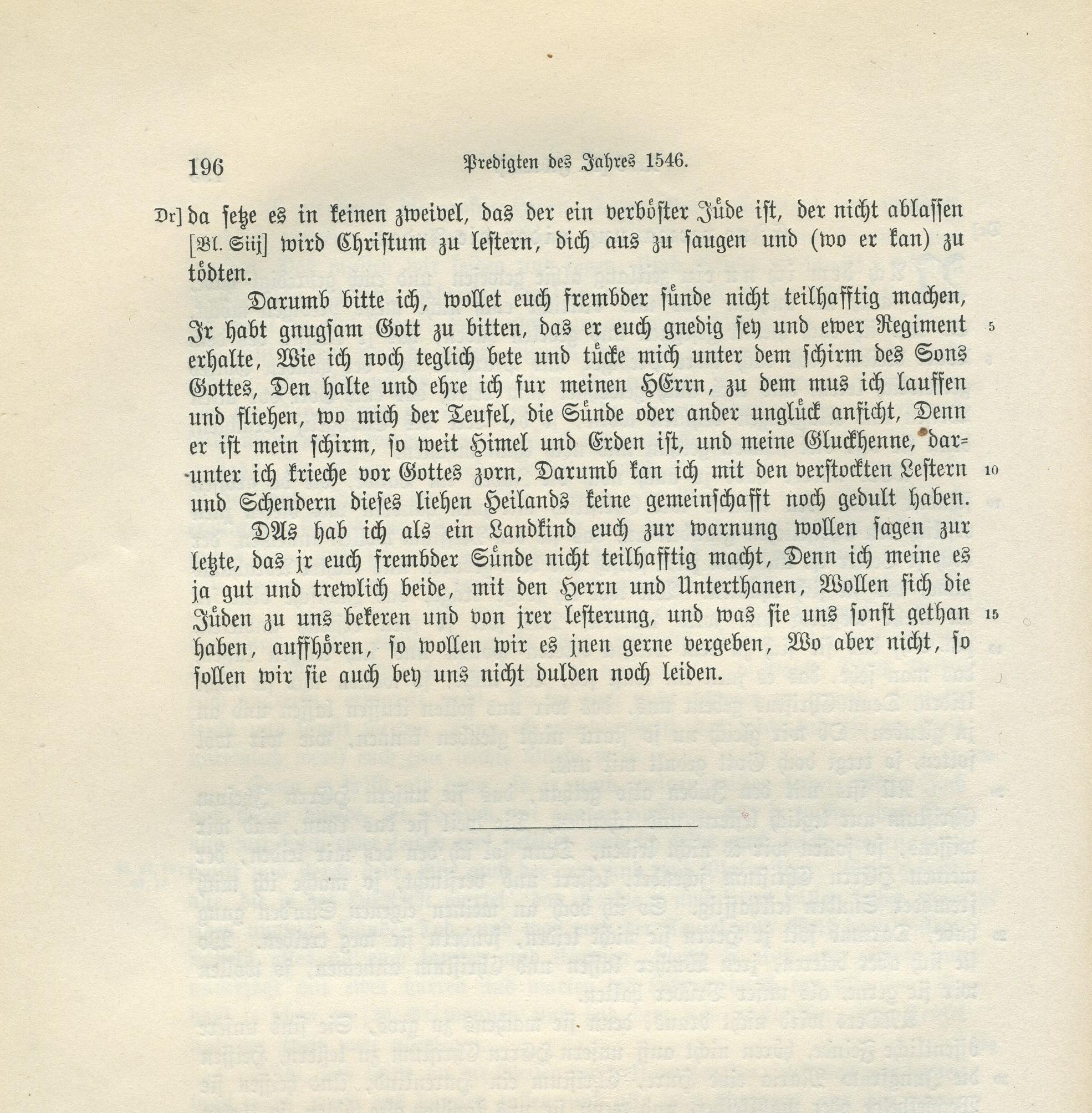 Martin Luthers Predigt drei Tage vor seinem Tod: "Eine vermanung wider die Juden", 15.02.1546