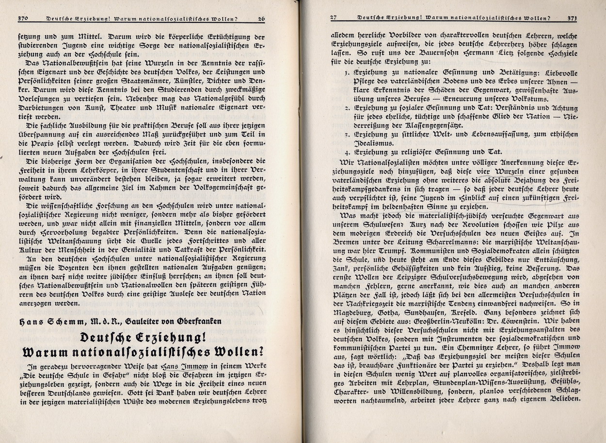 Johannes Stark, Die Verjudung der deutschen Hochschulen, Nationalsozialistische Monatshefte 8, November 1930
