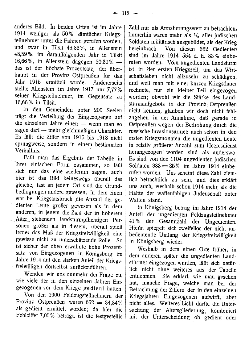 Abhandlung von Jakob Segall zur Zahl der jüdischen Soldaten im deutschen Heer, 1919