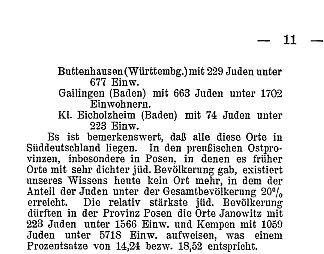 Artikel zum osthessischen Dorf Rhina mit seiner überwiegend jüdischen Bevölkerung, 1905
