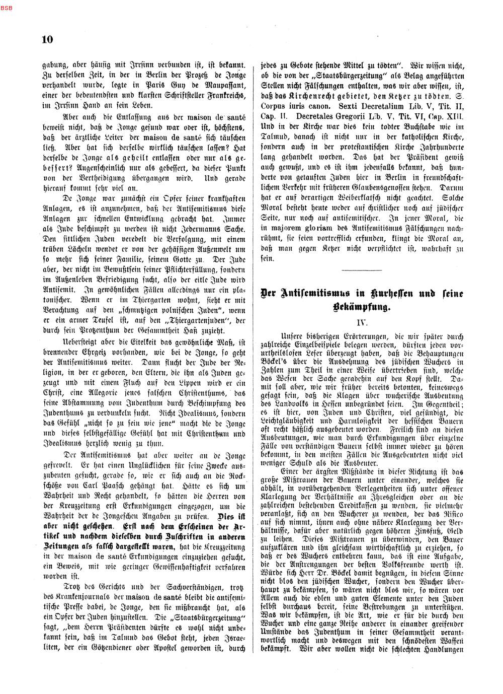 Der Verein zur Abwehr des Antisemitismus Marburg. Strategien II: Artikelserie Georg Winters "Der Antisemitismus in Kurhessen und seine Bekämpfung" in den "Mitteilungen aus dem Verein des Antisemitismus", Dezember 1891 - September 1892.