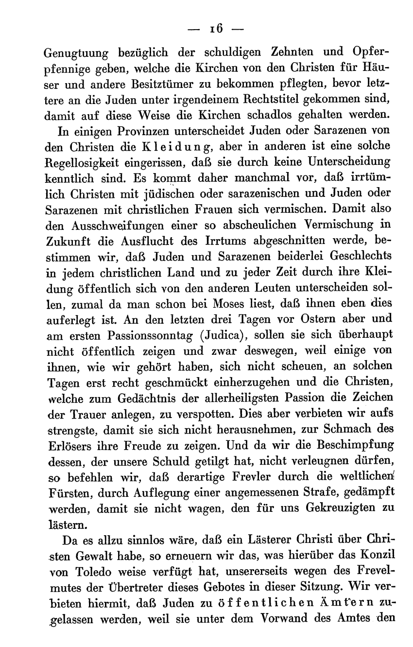 Beschlüsse des 4. Laterankonzils gegen die Juden, 30. Nov. 1215