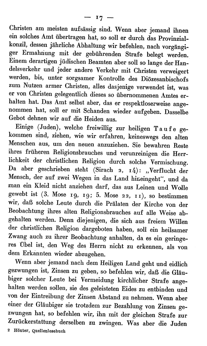 Beschlüsse des 4. Laterankonzils gegen die Juden, 30. Nov. 1215