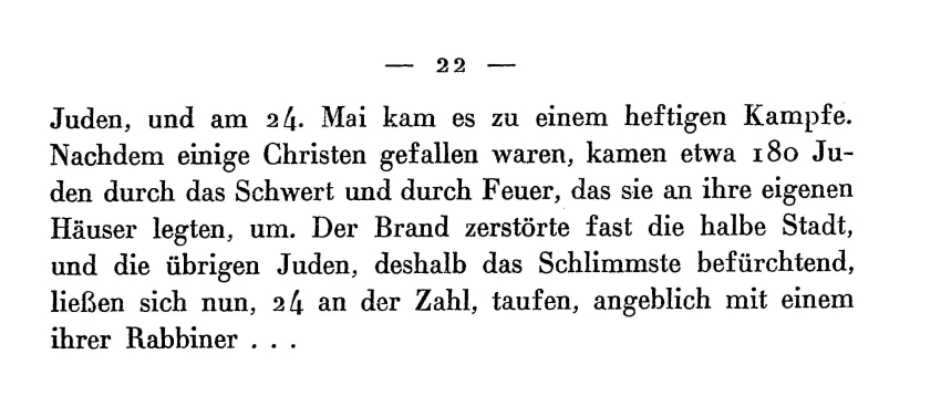 Die erste Judenschlacht in Frankfurt am Main (Annales Erphordenses), 1241