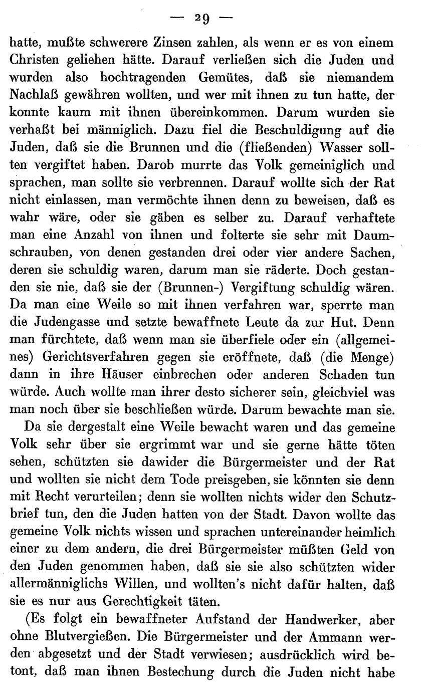 Judenverfolgungen, Straßburger deutsche Chronik, 1298-1349