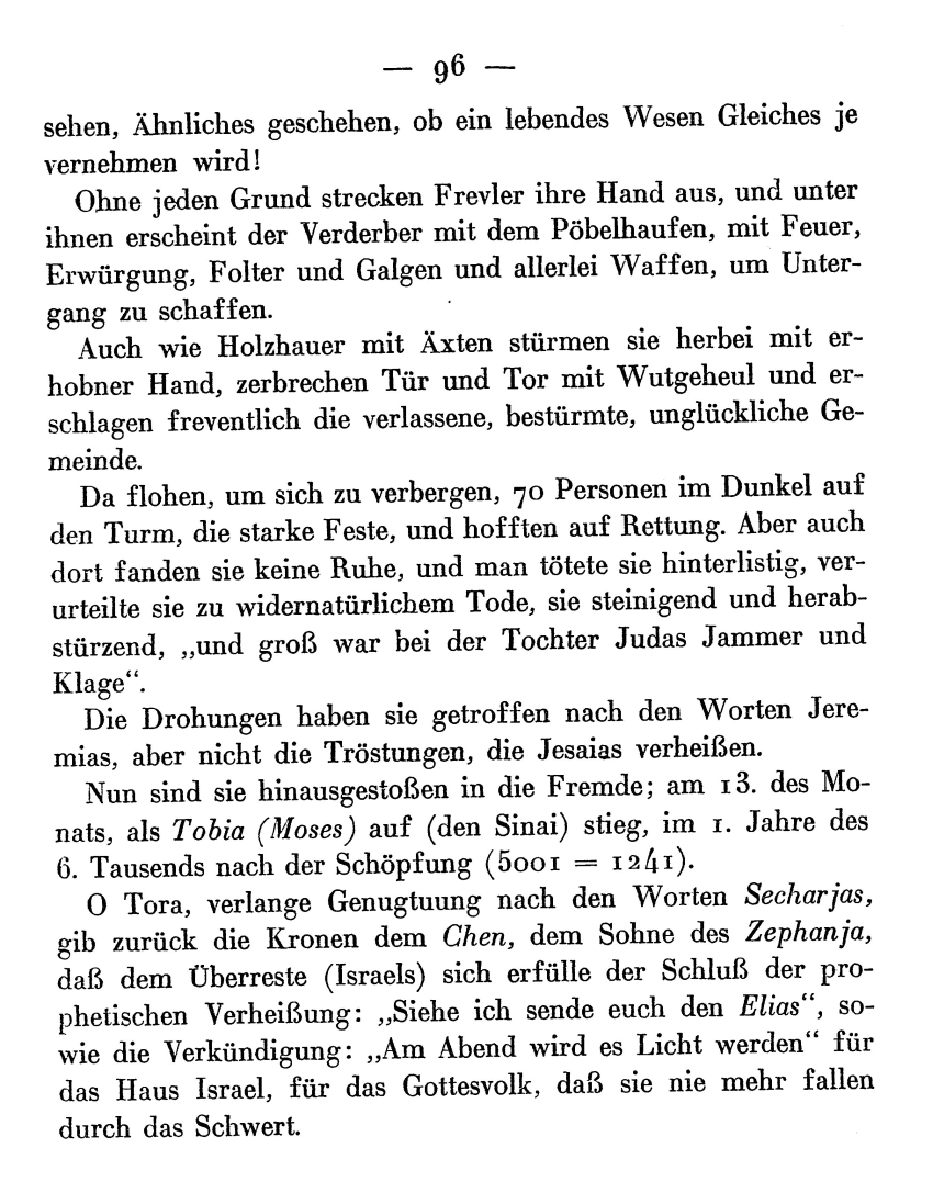 Die erste Judenschlacht in Frankfurt, 24. Mai 1241