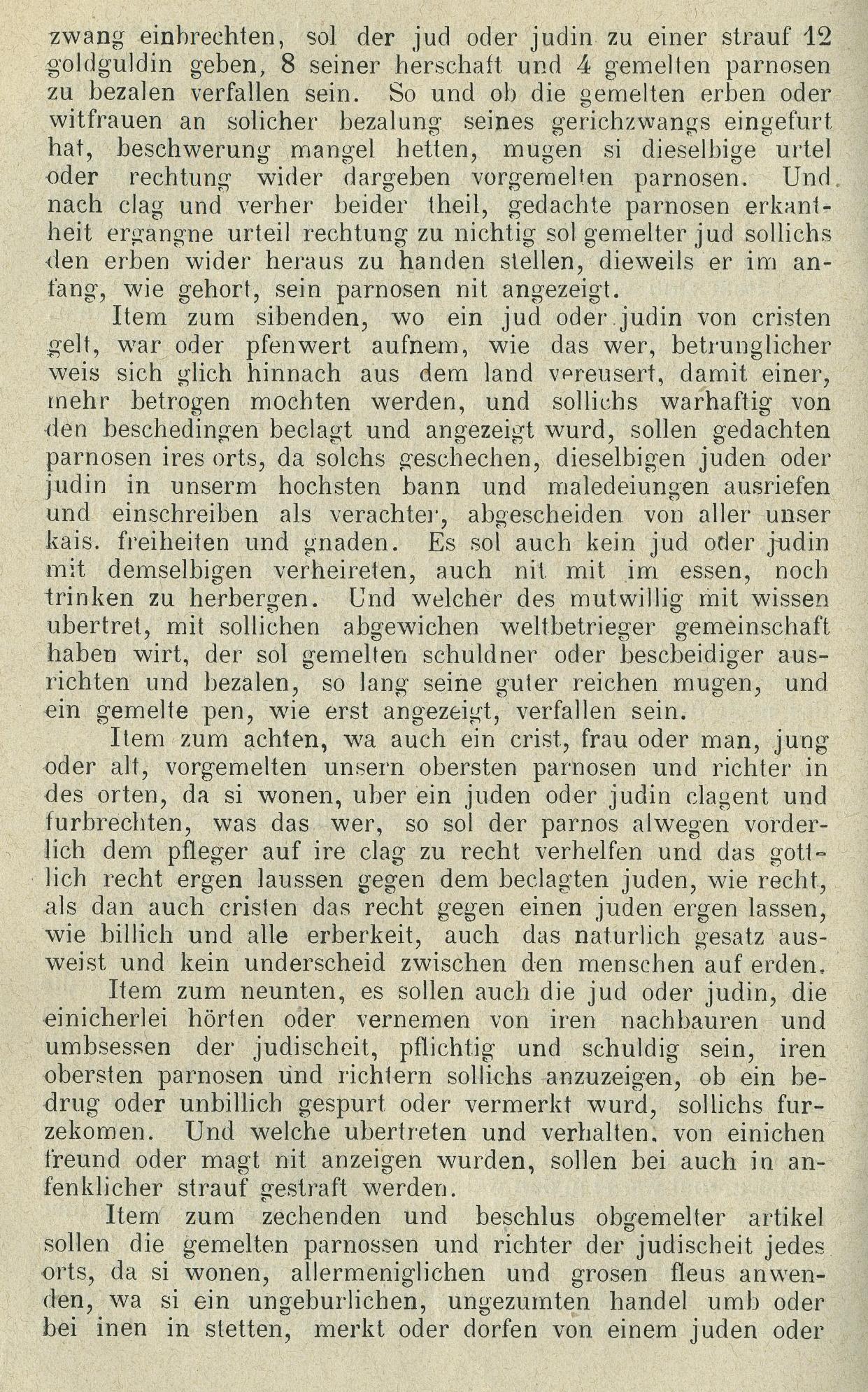 Artikel und Ordnung, so durch Josel juden von Rossheim, gemeiner jüdischer regierer, aufgericht und beschlossen worden, gehalten im reichstag zu Augspurgk im jar 1530