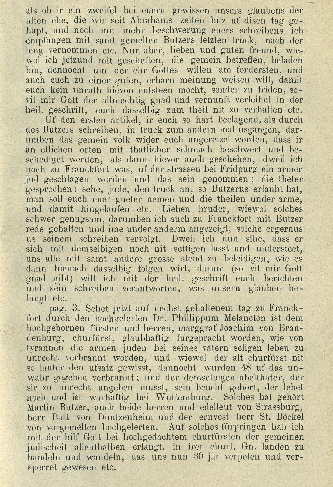 Josephi oder Josels juden trostschrift an seine brüder wider Buceri büchlin, 1541