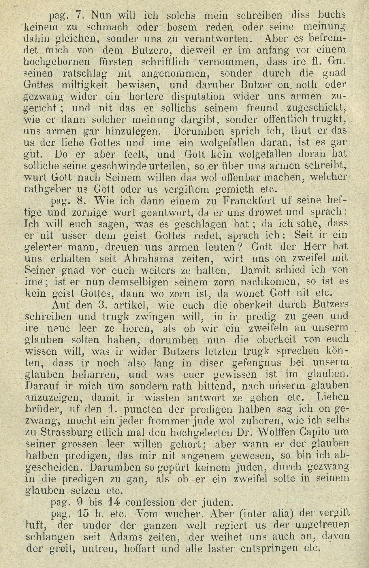 Josephi oder Josels juden trostschrift an seine brüder wider Buceri büchlin, 1541