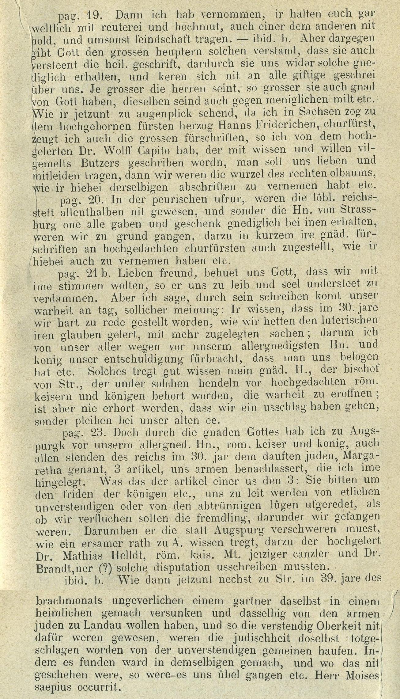 Josephi oder Josels juden trostschrift an seine brüder wider Buceri büchlin, 1541