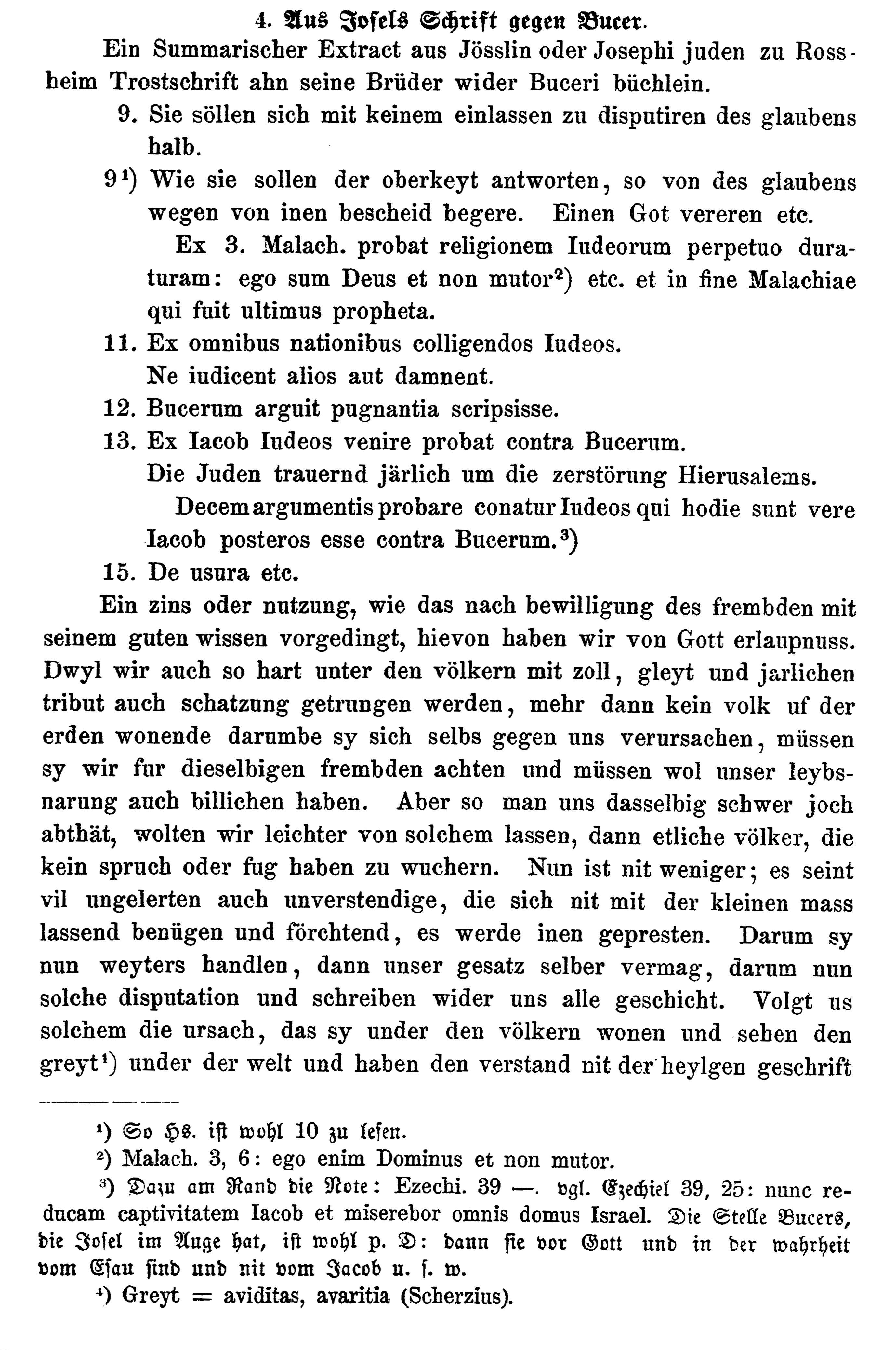 Josephi oder Josels juden trostschrift an seine brüder wider Buceri büchlin, 1541