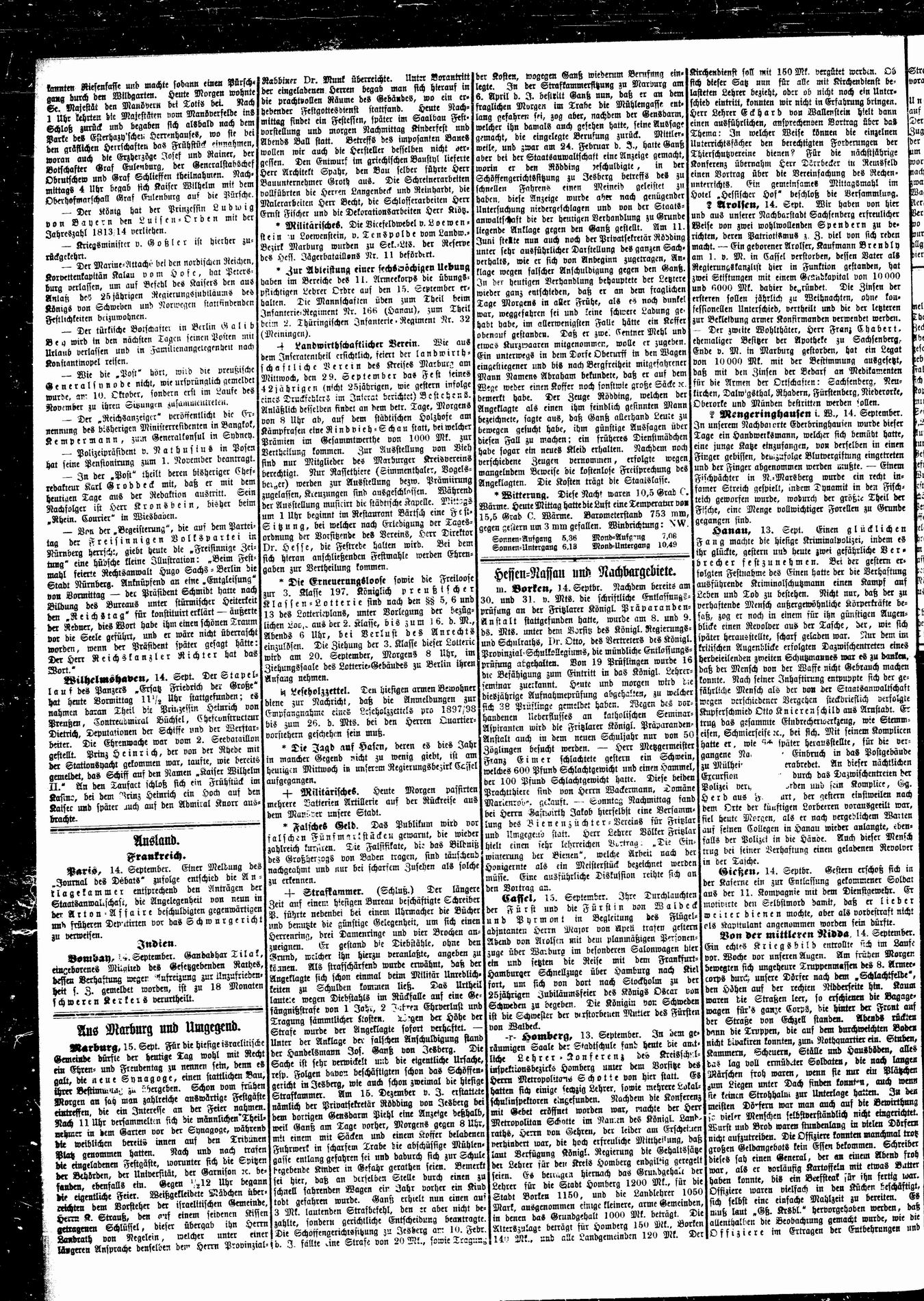 Die Einweihung der Marburger Synagoge, 15. September 1897.