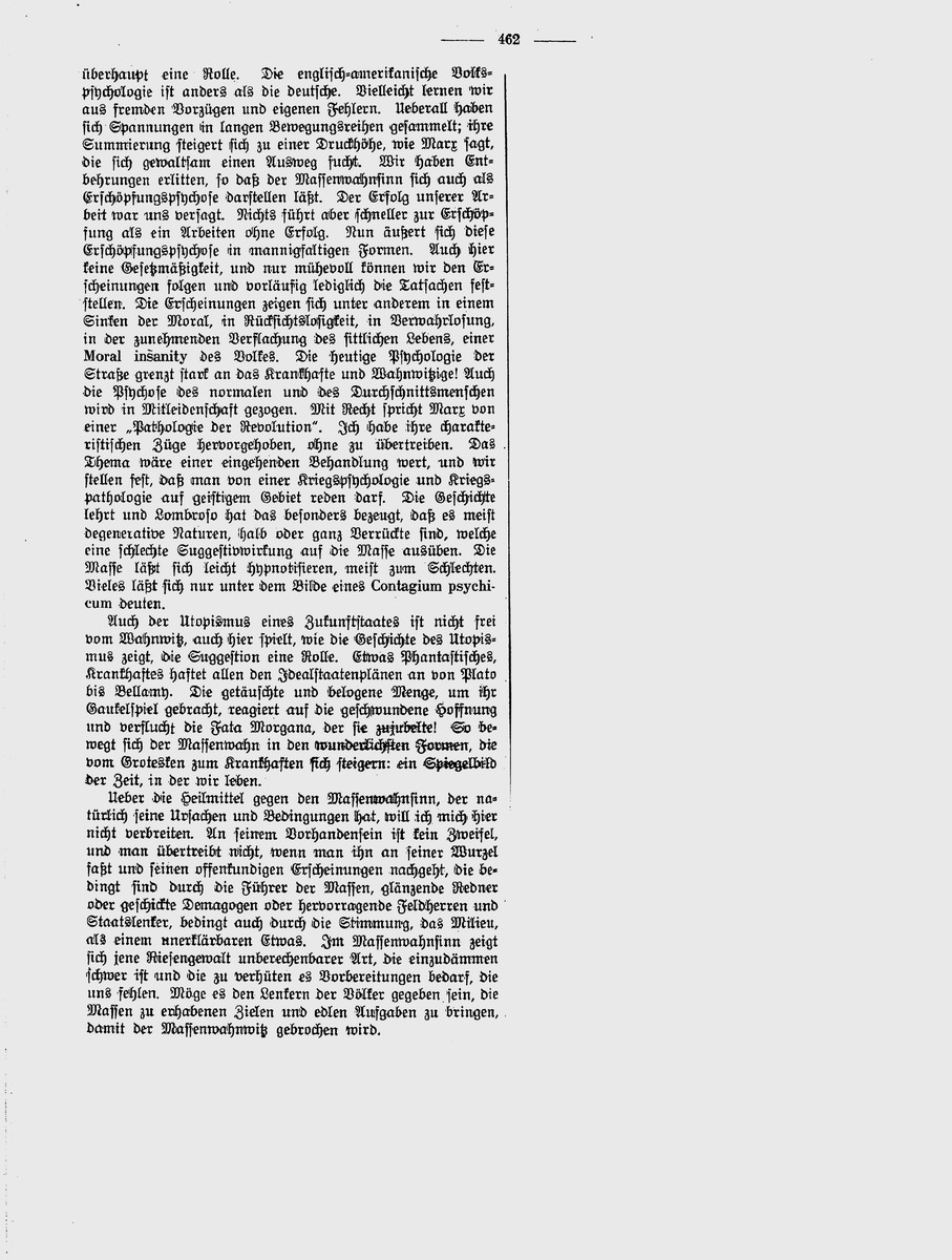 Artikel von Dr. Neumann "Massenwahnsinn" zur Erklärung des Antisemitismus in Allgemeine Zeitung des Judentums, 8. Oktober 1919