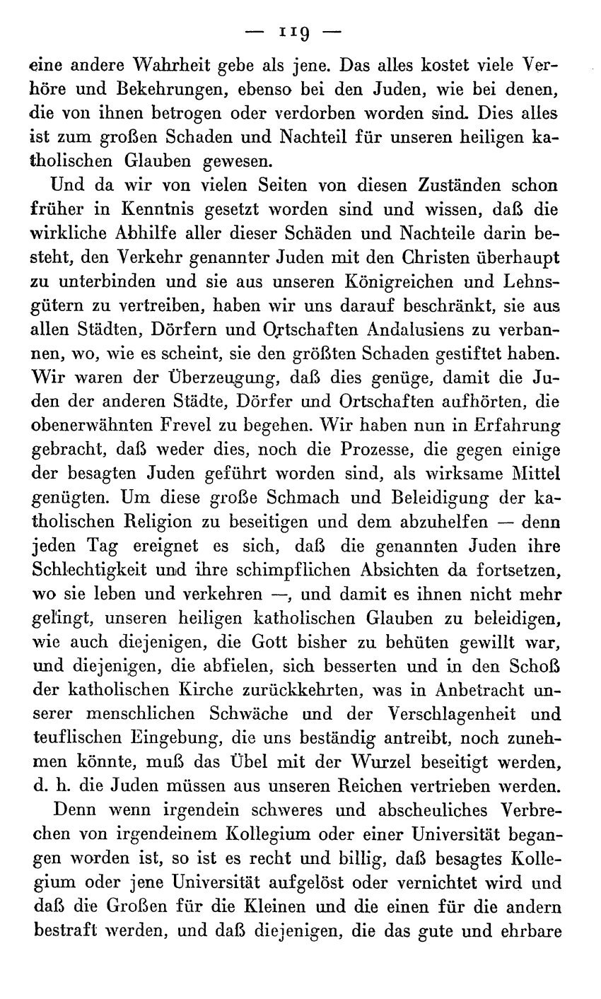 Generaledikt über die Ausweisung der Juden aus Spanien von 1492