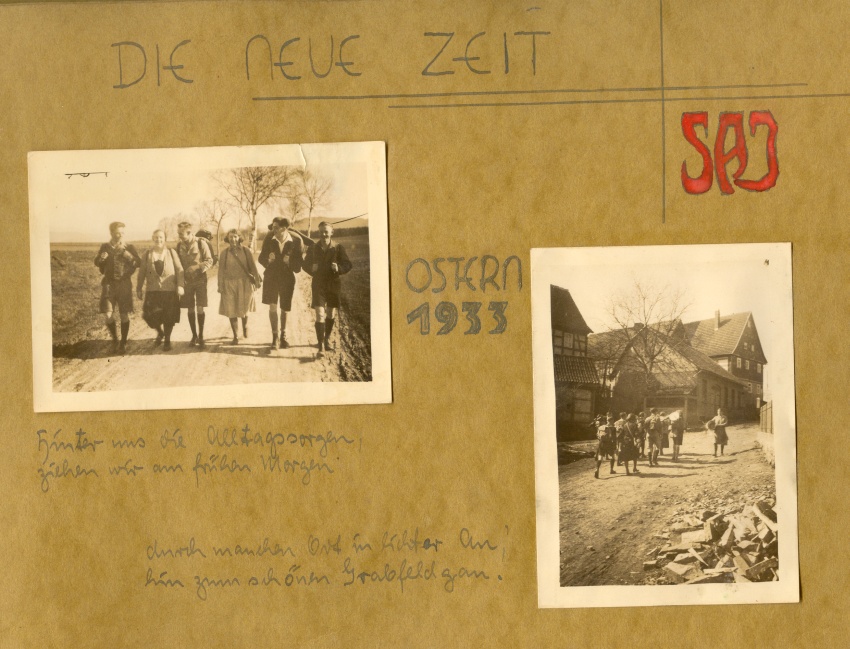 Sozialistische Arbeiterjugend (SAJ) auf Wanderfahrt, 1933