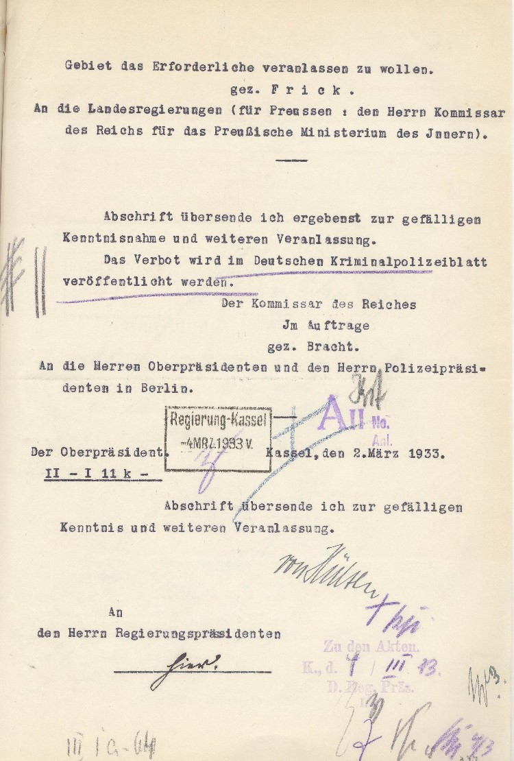 Verbot der Zeitungen "La Republique" und "Neueste Nachrichten" (Strassburg)