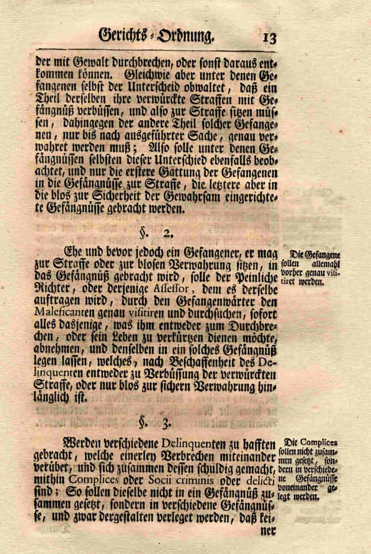 Peinliche Gerichts-Ordnung König Friedrichs I. v. Schweden für die Landgrafschaft Hessen-Kassel