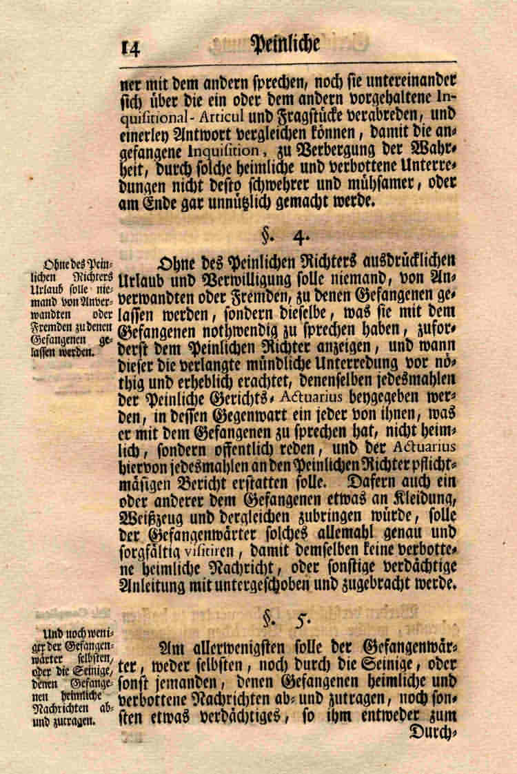 Peinliche Gerichts-Ordnung König Friedrichs I. v. Schweden für die Landgrafschaft Hessen-Kassel