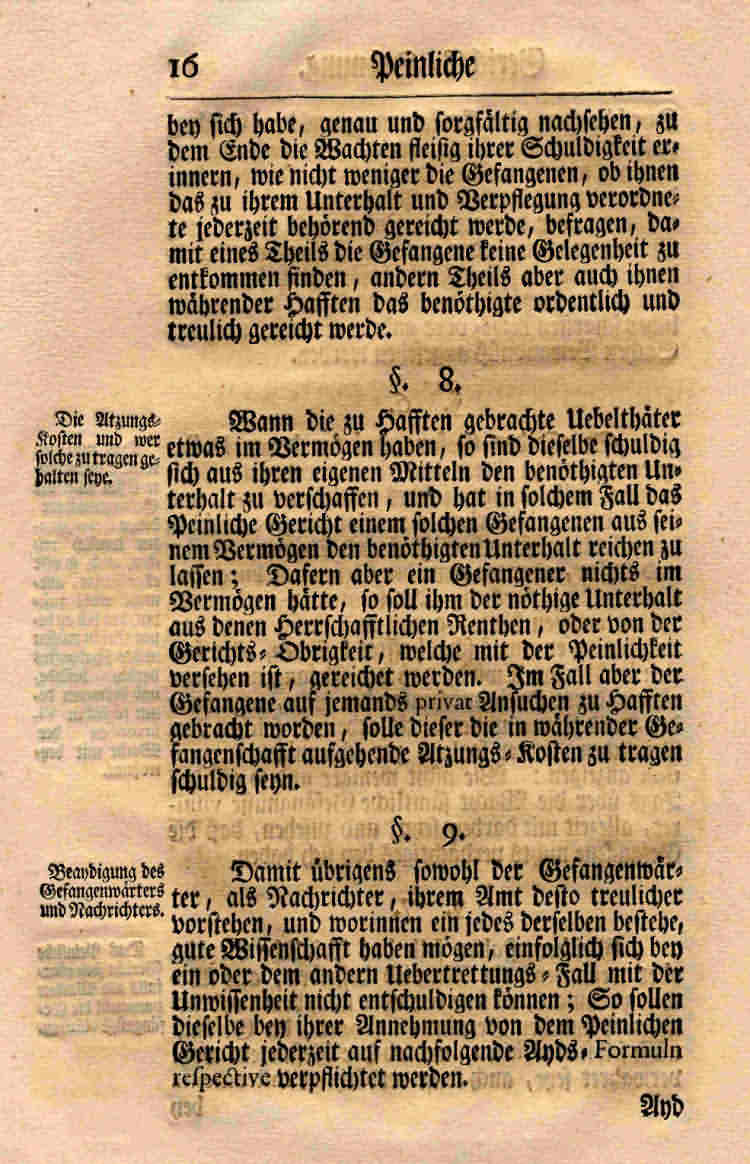 Peinliche Gerichts-Ordnung König Friedrichs I. v. Schweden für die Landgrafschaft Hessen-Kassel