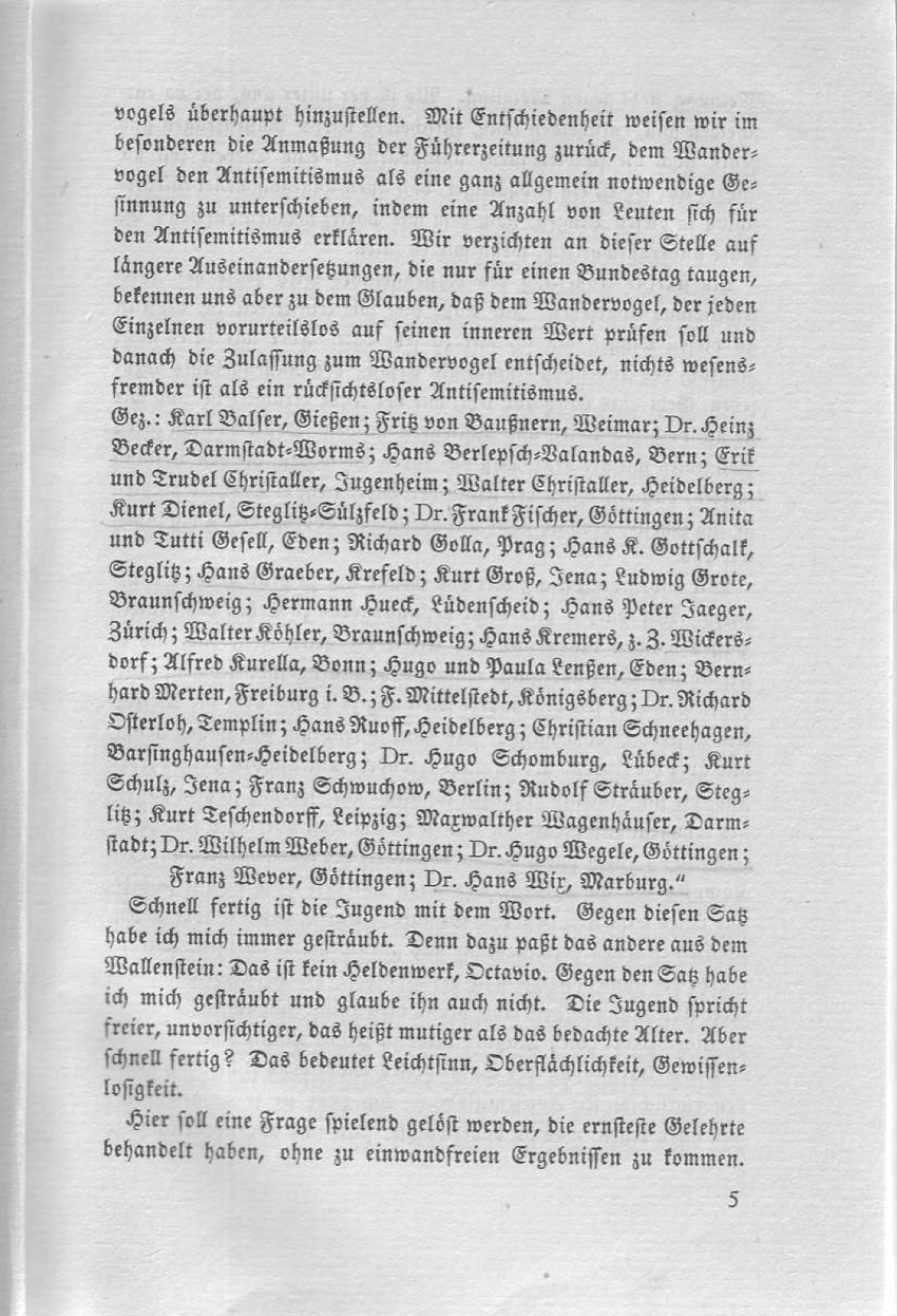 Artikel "Rassefragen" aus: "Die Pachantei. Meinungsaustausch der Wandervögel", Heft 1/1914