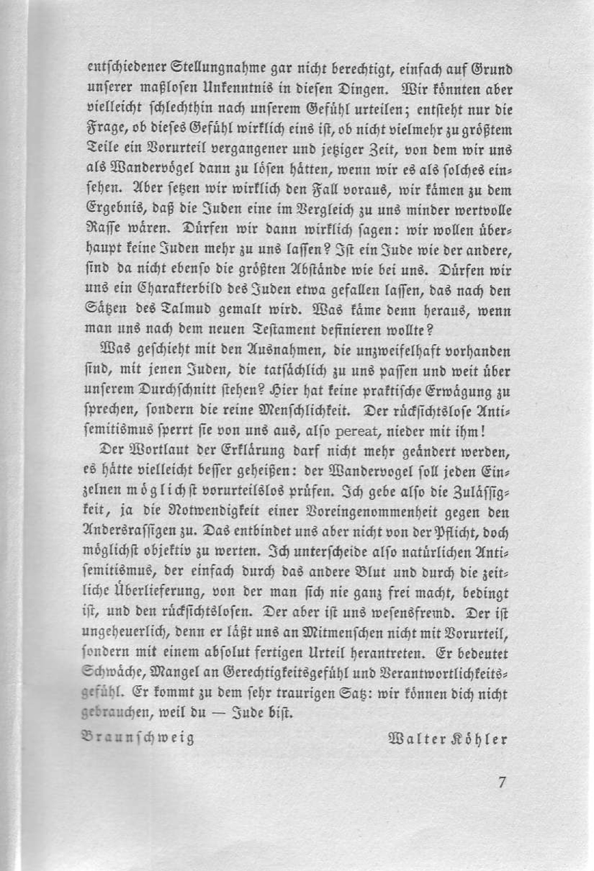 Artikel "Rassefragen" aus: "Die Pachantei. Meinungsaustausch der Wandervögel", Heft 1/1914
