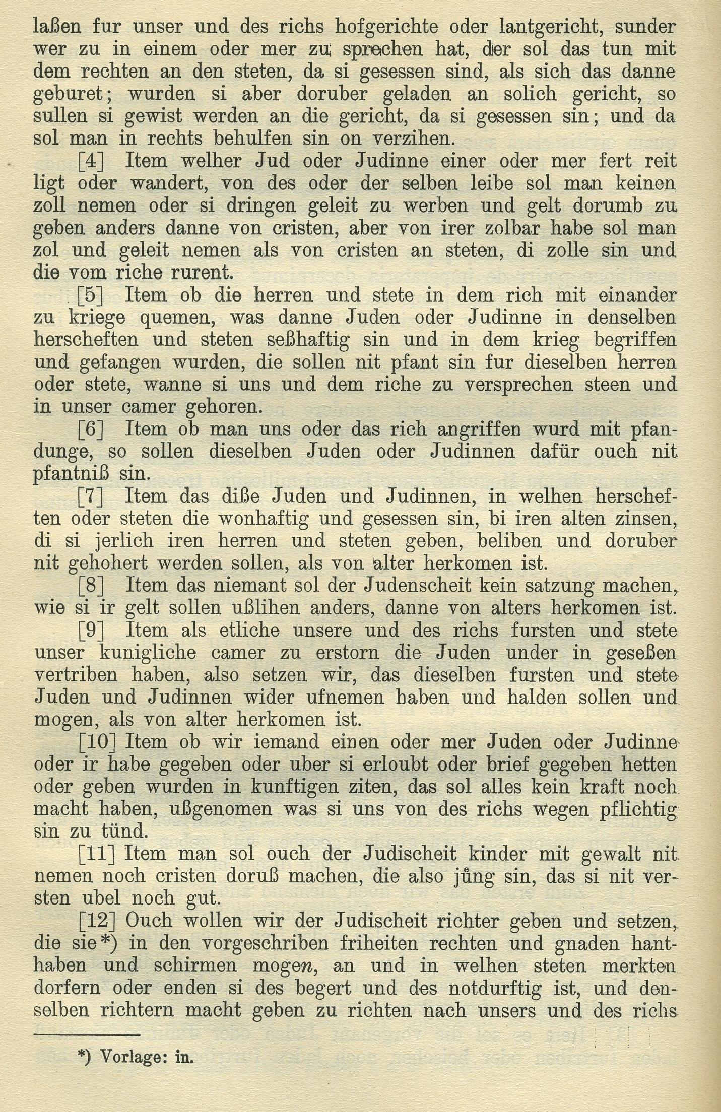 Judenprivileg König Sigismunds, 6. Juni 1415