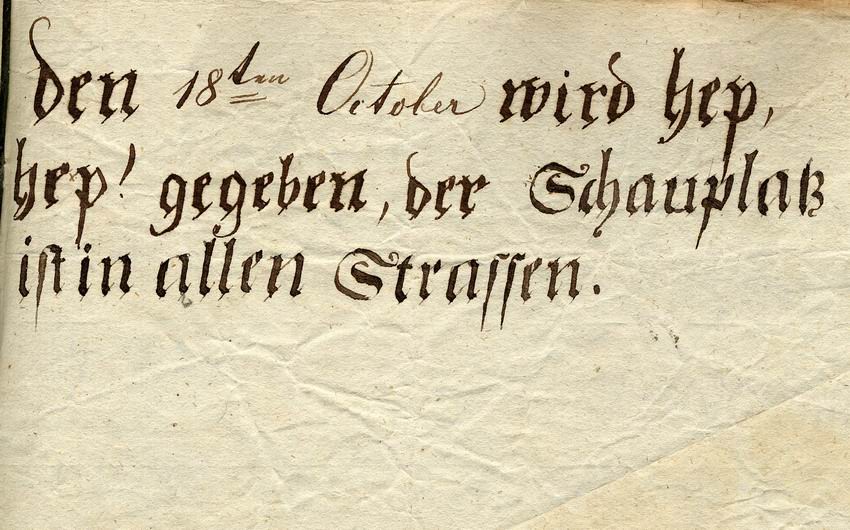 Flugblätter zu HepHep-Unruhen an der Universität Marburg aus dem Jahr 1819