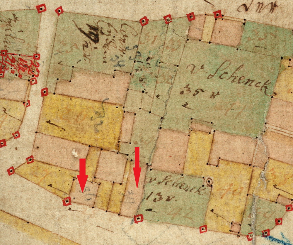 Katasterkarte der Ortslage Roth (mit 2 Ausschnitten), 1766/69