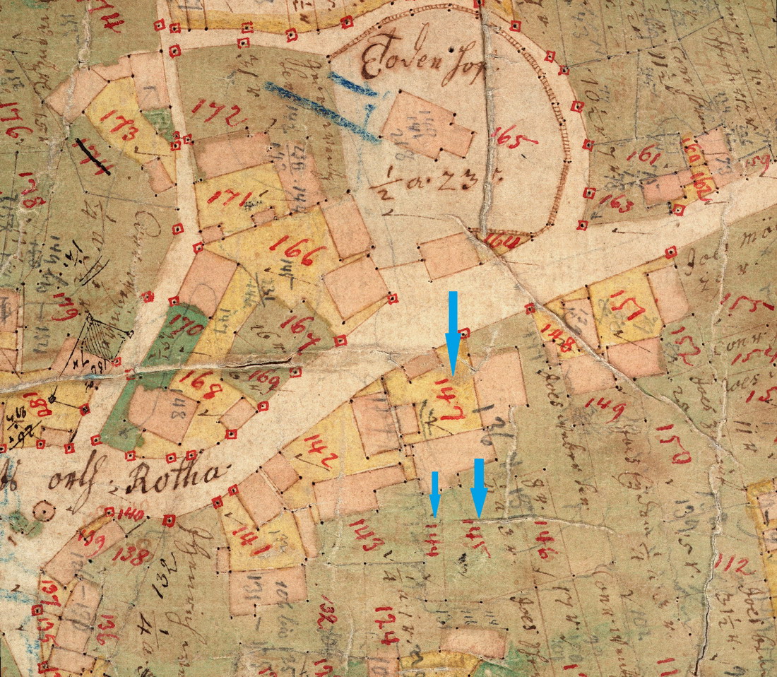 Herz Sterns erworbenes Gehöft mit Gärten in Roth, 1832