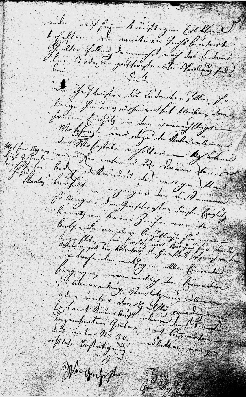 Isaac Höchster überträgt seinen Hof und seine Ländereien seinem jüngeren Sohn Herz, 21. Mai 1839