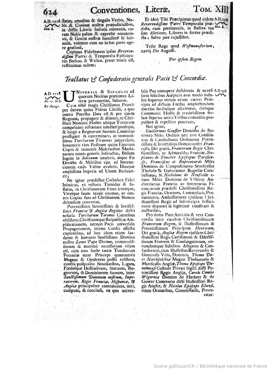 Der Londoner Vertrag  - Tractatus et Confoederatio generalis Pacis et Concordiae (1518)
