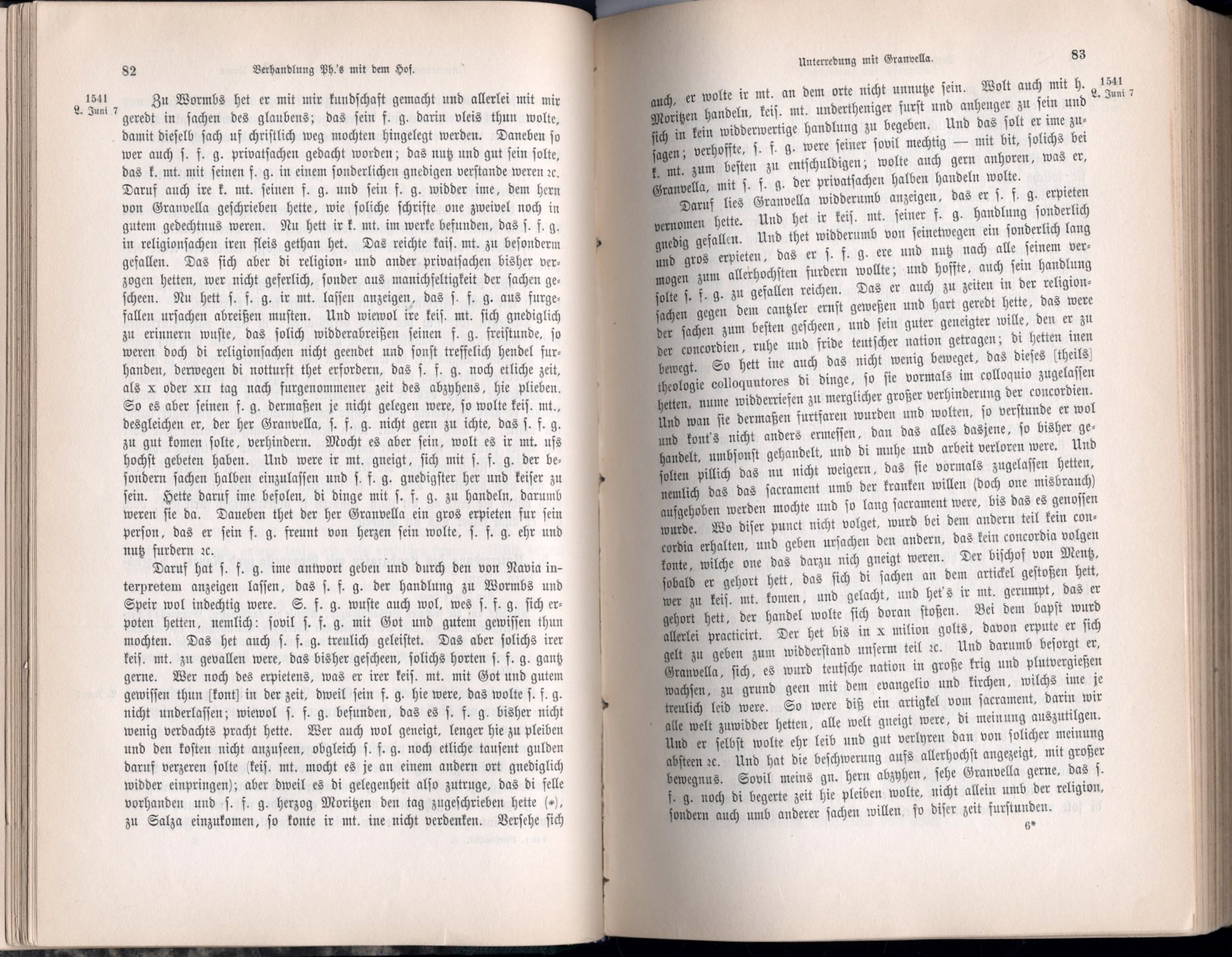 Unterredung des Landgrafen mit Granvella und Naves, Regensburg, den 7. Juni 1541 [KOPIE mit Bildern/PDF-Dateien]