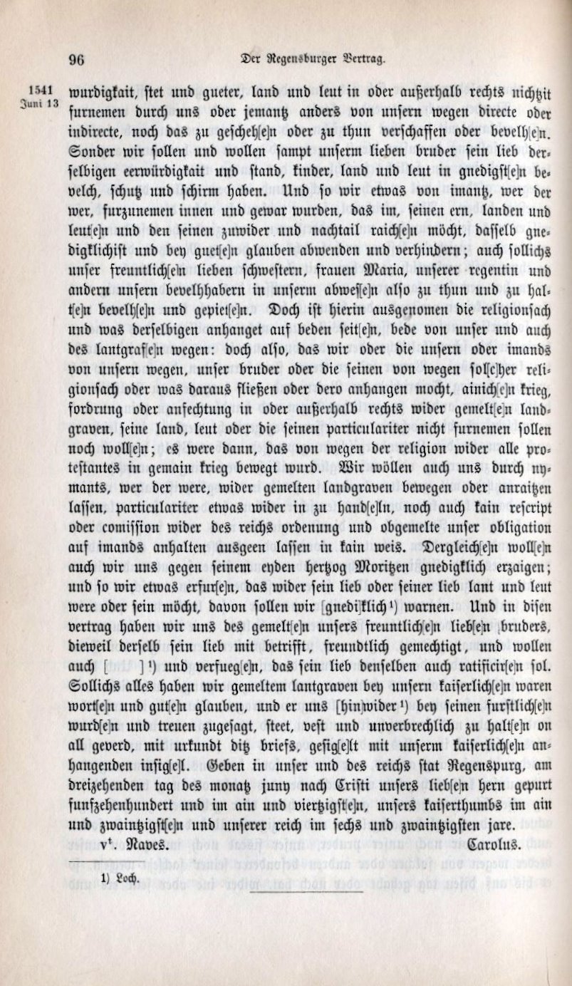 Der geheime Regensburger Vertrag zwischen Kaiser Karl V. und Landgraf Philipp I. vom 13. Juni 1541 [KOPIE mit Bildern/PDF-Dateien]