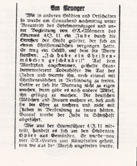"Ich habe ein Christenmädchen geschändet"
